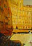 Siena, Fassade im Halbschatten. Öl. 70 x 50